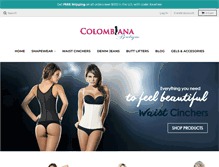 Tablet Screenshot of colombianaboutique.com
